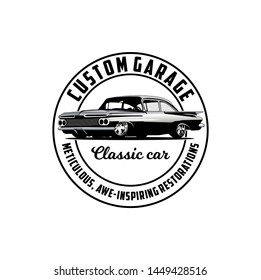 Custom garage classic logo vector 
