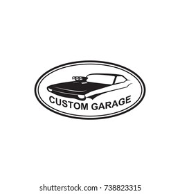 Custom garage logo. emblems, badges and icon