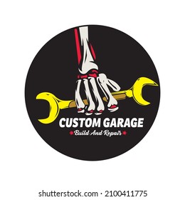 custom garage logo vector ready eps 10 frmat 