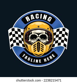 custom garage racing logo vintage design illustration vector