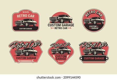 Custom Garage Retro Car Badge Collection