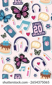 Custom gift wrap design perfect for girls turning 20 Youthful colorful and feminine styleideal for wrapping birthday presents in a unique and special way great for themed partiespersonalized surprises