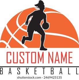 Custom Girl Basketball, Custom Name Basketball Vector File