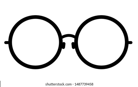 custom glasses isolated. vector glasses silhouette on white background. Glasses model icons.