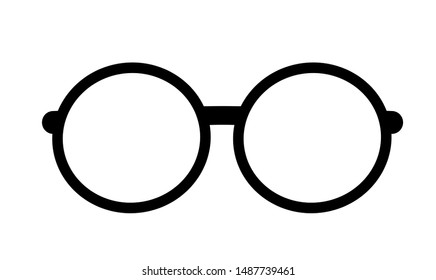 custom glasses isolated. vector glasses silhouette on white background. Glasses model icons.