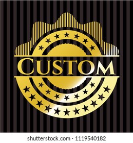 Custom gold shiny badge