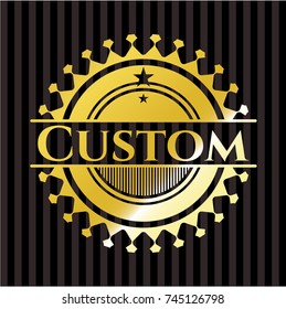 Custom gold shiny badge