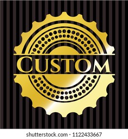 Custom gold shiny emblem