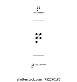 CUSTOM GRAPHIC DESIGN LETTER P MODERN