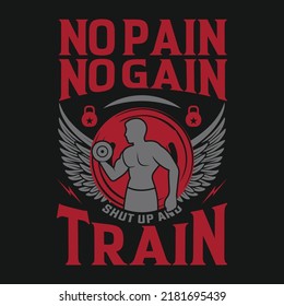 Custom Gym Fitness tshirt design with high resolution for print or upload POD site.