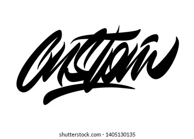 Custom hand drawn vector lettering design. Comics style. Design for t shirt printing