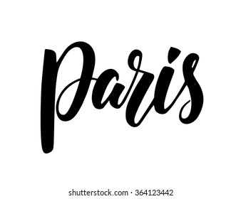 The custom hand lettering poster for your design. Creative typography. Hand drawn greeting card with text Paris, New York City, Rome, Amsterdam. Tourism and travel.