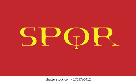 Custom Handmade SPQR Roman Legion Serif Font Logo Design