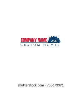 custom homes company logo vector