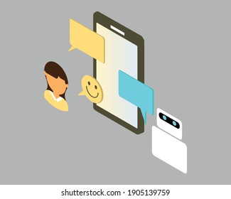 Custom HR chatbot for automatically answers your employee queries to give good employee experiences vector