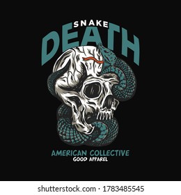 Custom Illustration Design Snake Dead