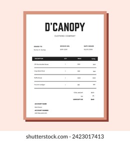 Custom Invoice Design
Beyond a transactional document, a representation of a seamless and visually pleasing financial interaction.