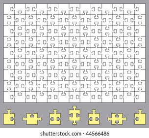 Custom jigsaw puzzle with 117 pieces or make you own matrix