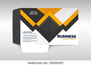
Custom Leather Business Folder Printing.Business folder for files, design. The layout is for posting information about the company, photo, text.