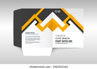
Custom Leather Business Folder Printing.Business folder for files, design. The layout is for posting information about the company, photo, text.