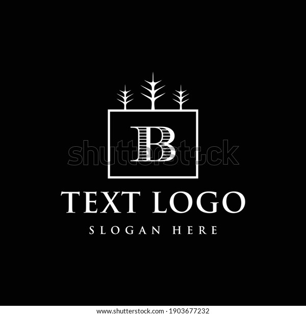 Custom Letter B Vintage Logo Stock Vector (Royalty Free) 1903677232