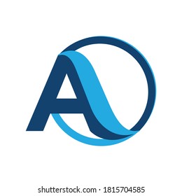 custom letter A logo that contain a circle graphic elements