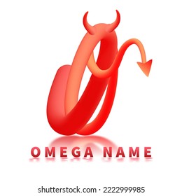 custom letter O. devil initial text logo vector illustration