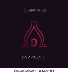 Custom Letter O logo design monogram template elements Nature