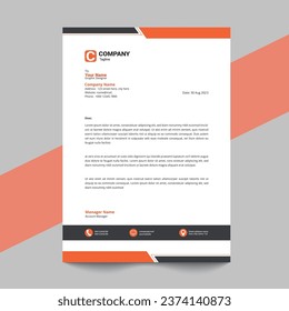 custom letterhead design vector template