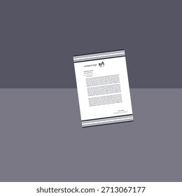 Custom letterhead with a nice layout, brand-focused colors, and professional typography