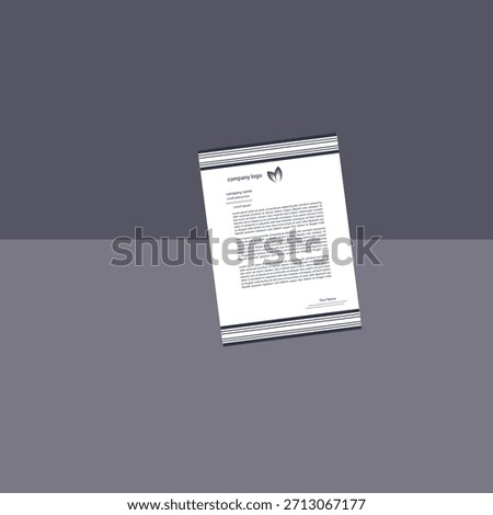 Custom letterhead with a nice layout, brand-focused colors, and professional typography