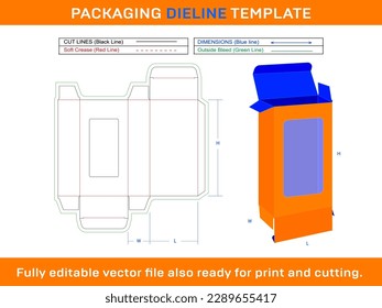 Custom Lipstik Box Dieline Template DESIGN