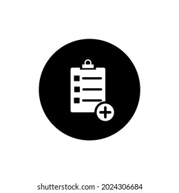 Custom list or to-do list icon circle black editable.