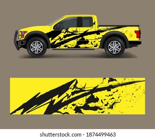 custom livery race rally offroad car vehicle sticker and tinting. Car wrap decal design vector