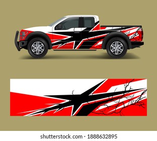custom livery race rally offroad car vehicle sticker and tinting. Car wrap decal design vector