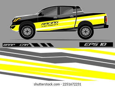 custom livery race rally offroad sticker and car vehicle tinting. Car wrap decal design vector