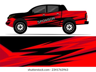 custom livery race rally offroad sticker and car vehicle tinting. Car wrap decal design vector