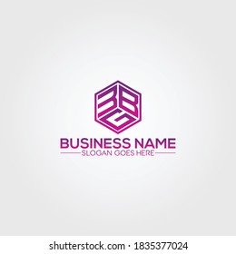 
Logotipo personalizado BBG, BGB, GBB carta inicial con colorido para la industria creativa, web, negocios y empresa