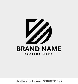 Custom Logo Design, Vector Template