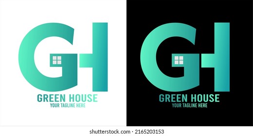 Custom logo Letters "G" and "H" in blue