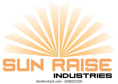 custom logo of sun raised 