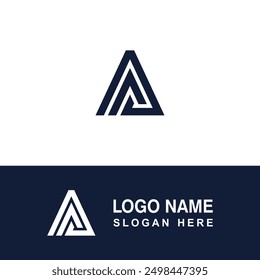 Custom logo template with A shape.