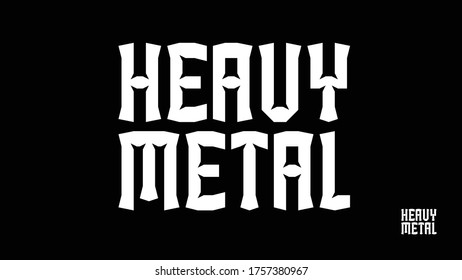 Custom made boney Heavy Metal logo with strong characteristics
