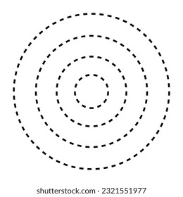 Custom made brushes frames in circle shape. Vector illustration. Stock image.