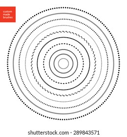 Custom made brushes frames in circle shape