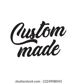 Custom made - custom calligraphy text on white background.