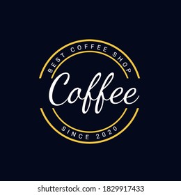Custom made coffee logo with designer app.