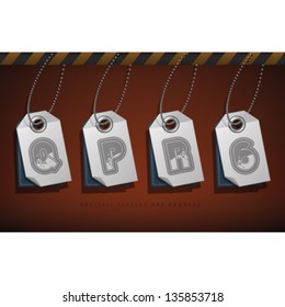 Custom made (drawn from the scratch) blue-red "bubble" digits and capital letters icons set: Q, P, R, 6.