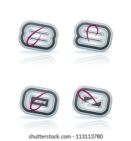 Custom made (drawn from the scratch) digits icons set:  8, 9, 0, 0.