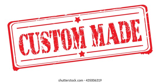 custom made grunge stamp, vector illustration